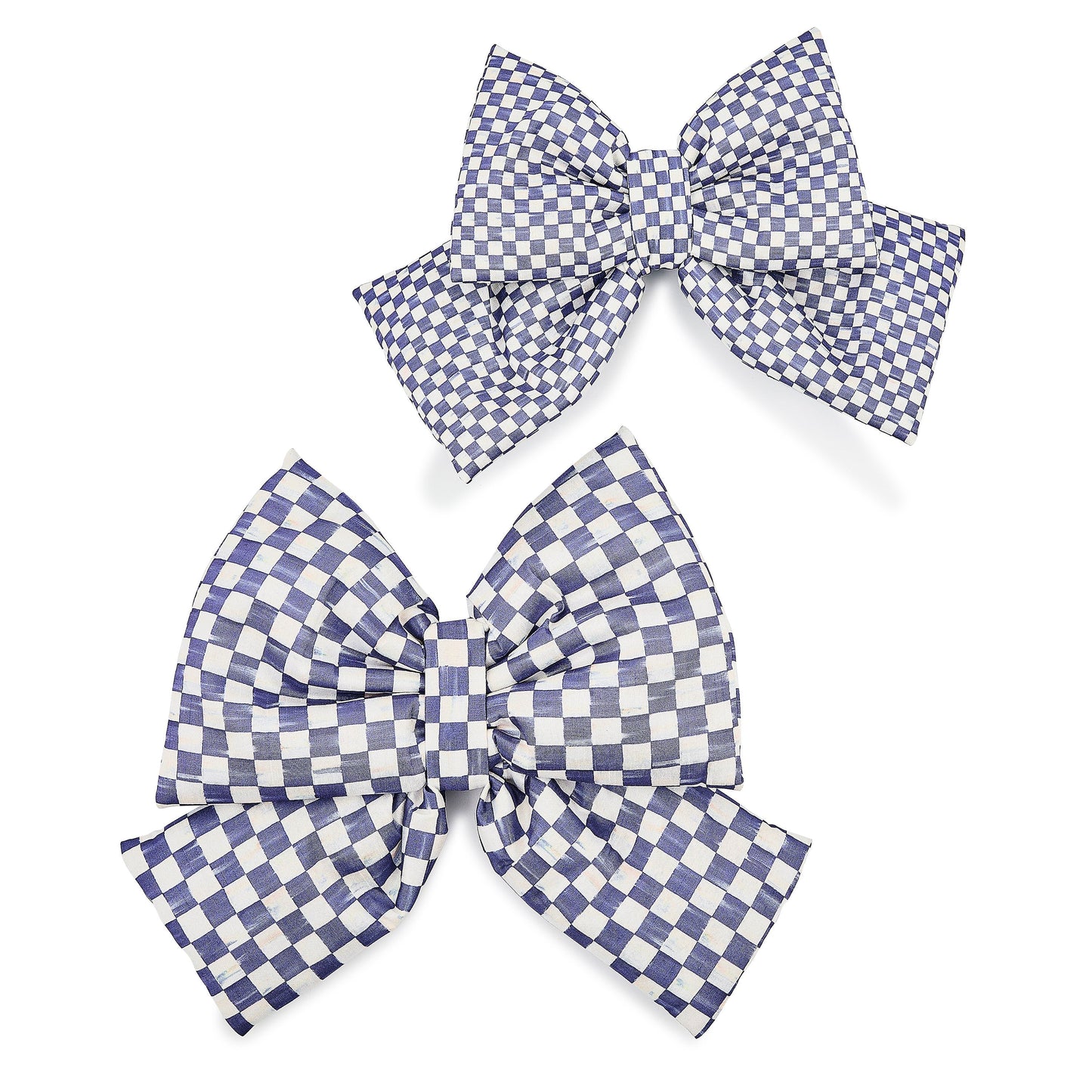 Violet Check Medium Bow