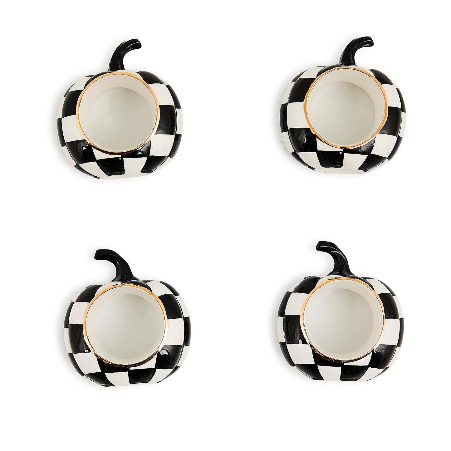 Courtly Check Pumpkin Napkin Rings, Set of 4