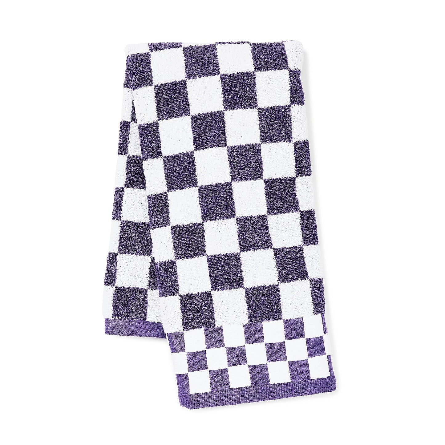 Plum Check Hand Towel