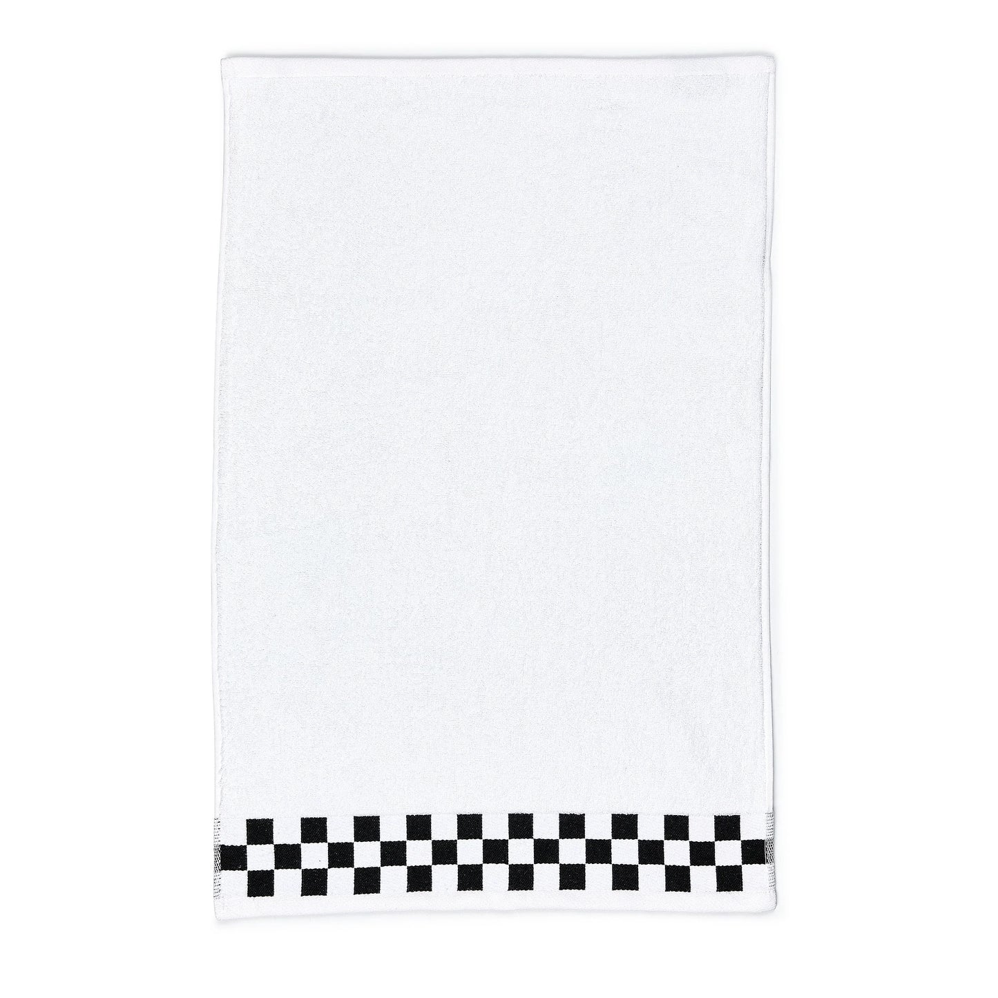 Hand Towel with Black Check Border