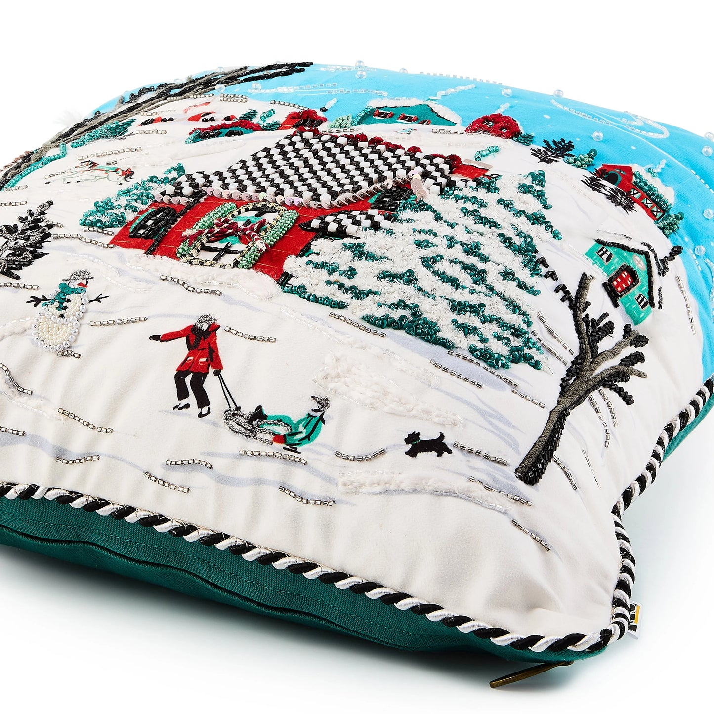 Alpine Scene Throw Pillow