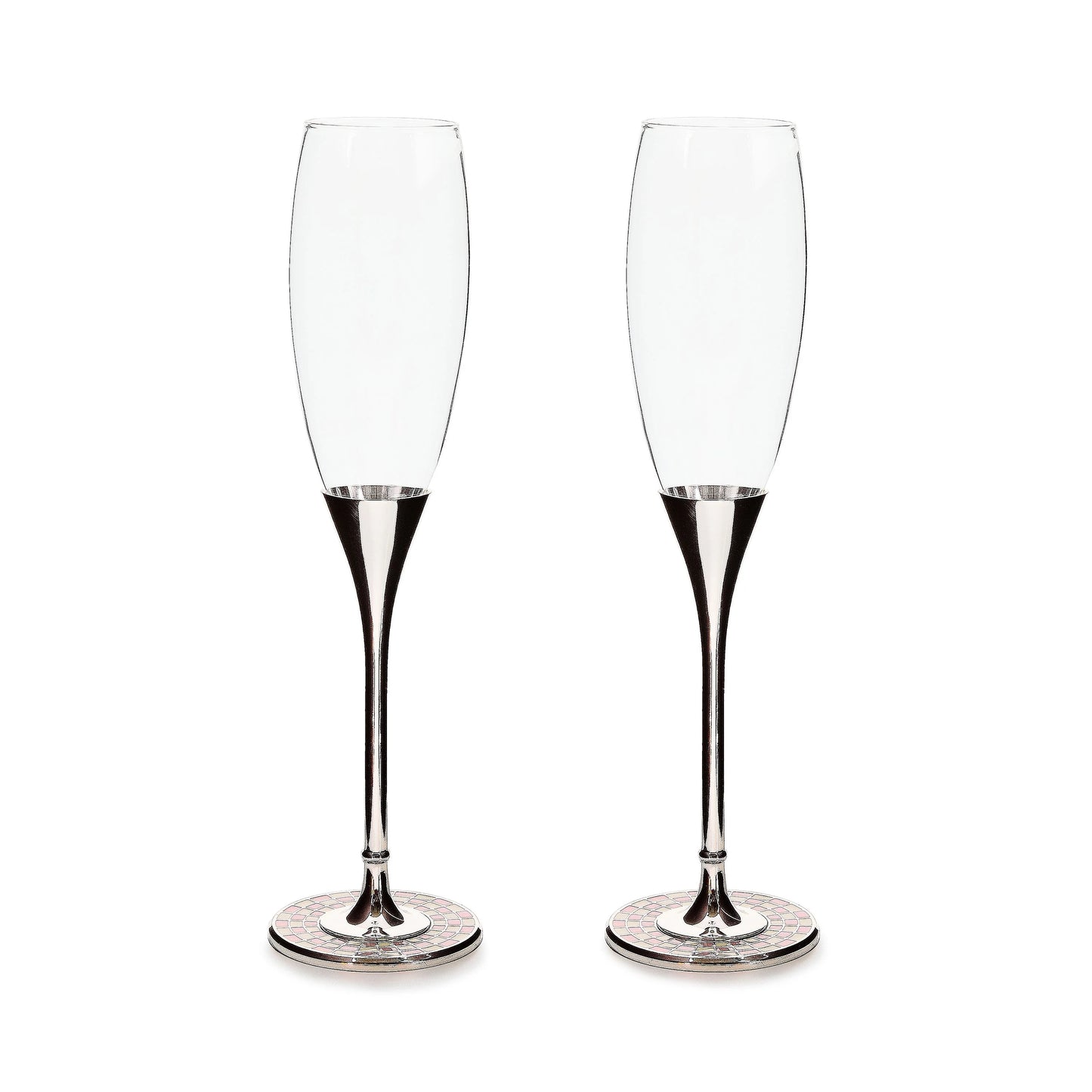 Celebrate Rosy Toasting Flutes, Set of 2