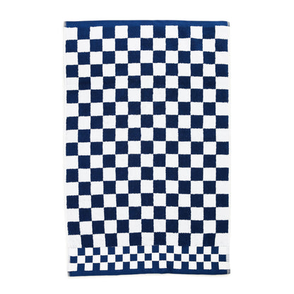 Navy Check Hand Towel