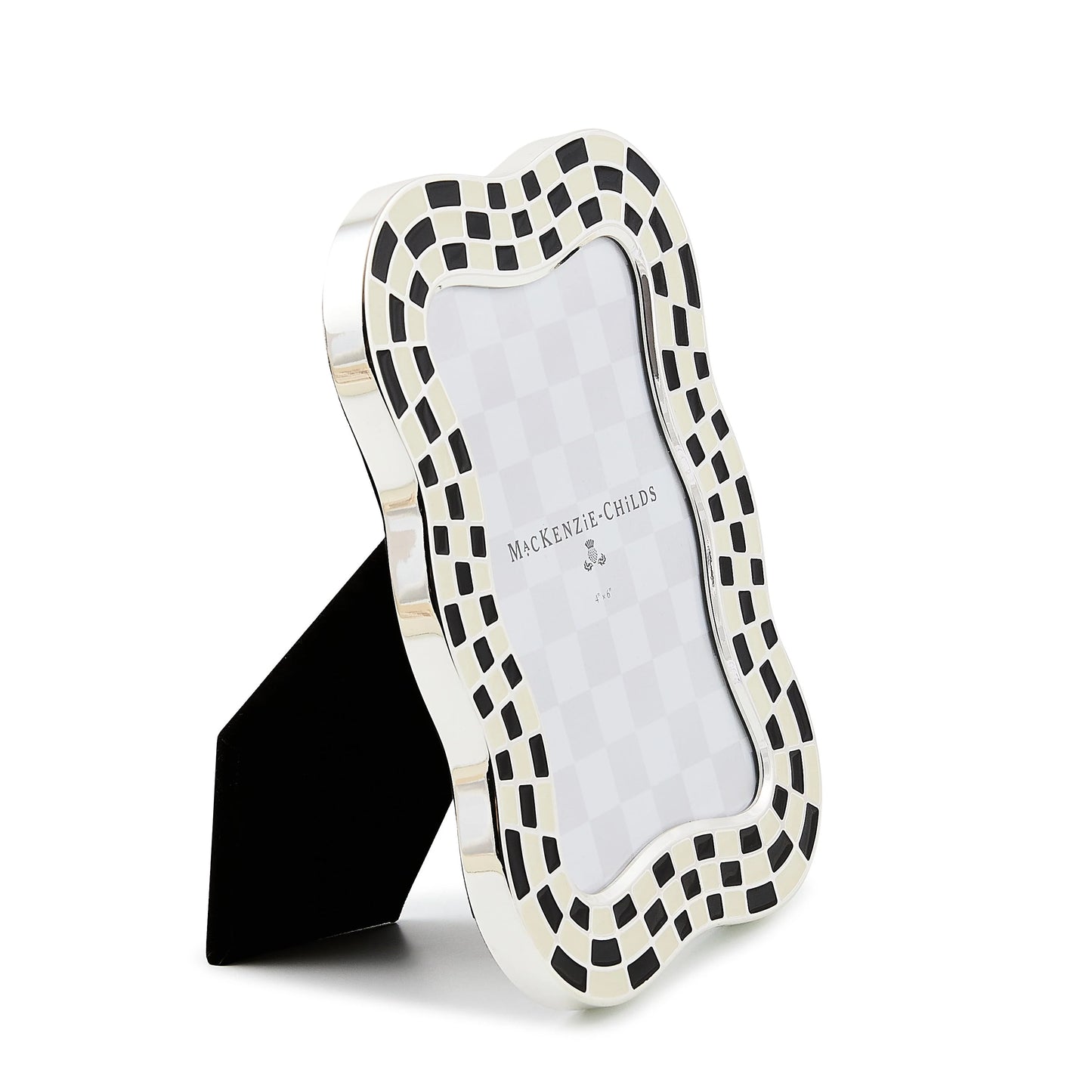 Wavy Check Silver Plated 4¡åx 6¡å Frame