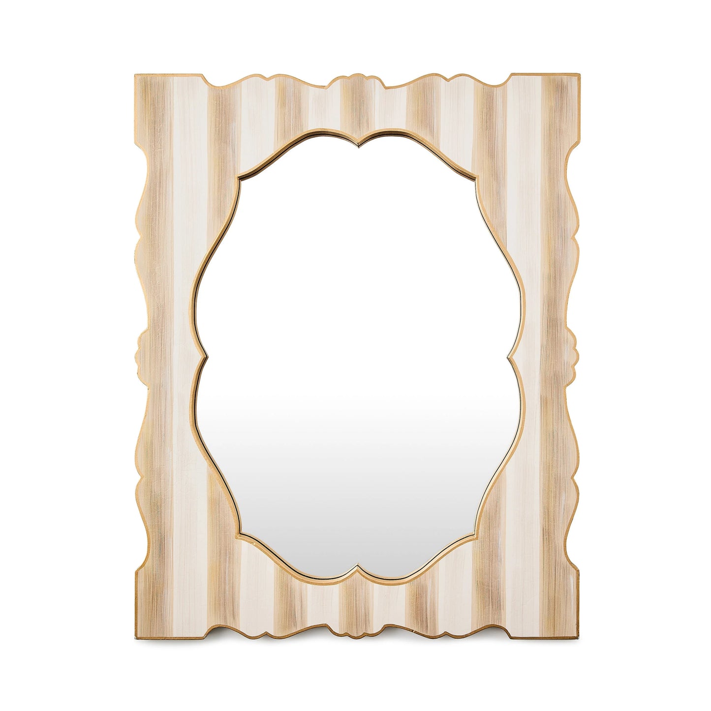 Mocha Stripe Wall Mirror