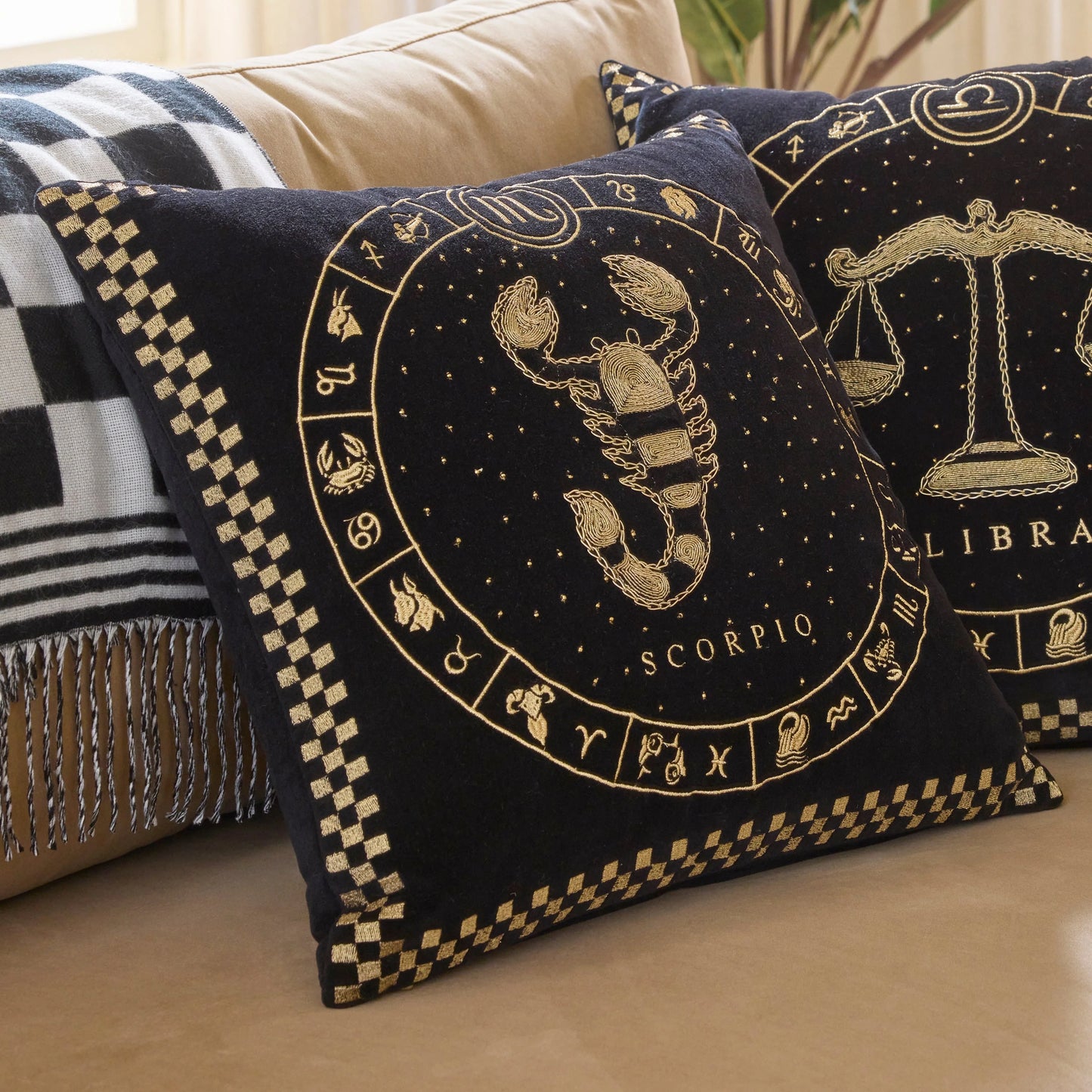 Scorpio Zodiac Throw Pillow