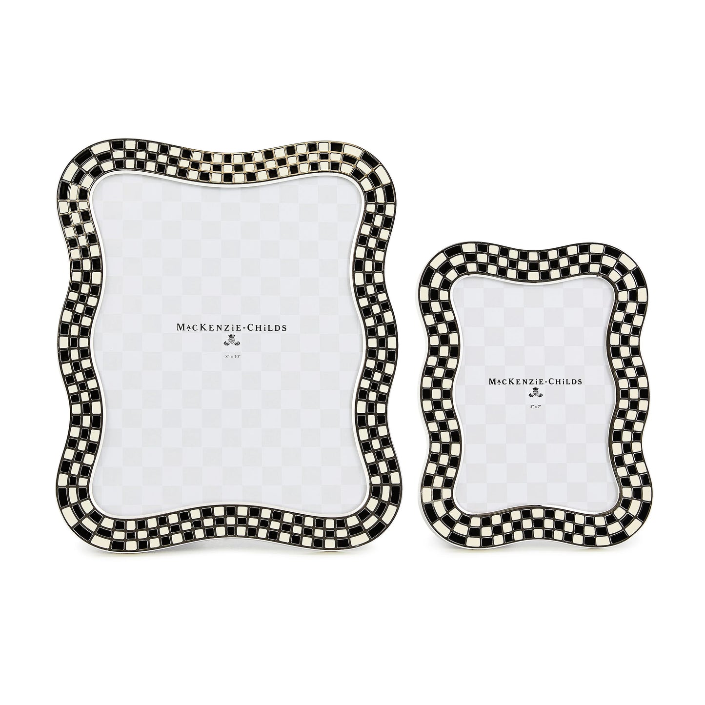 Wavy Check Silver Plated 8¡å x 10¡å Frame