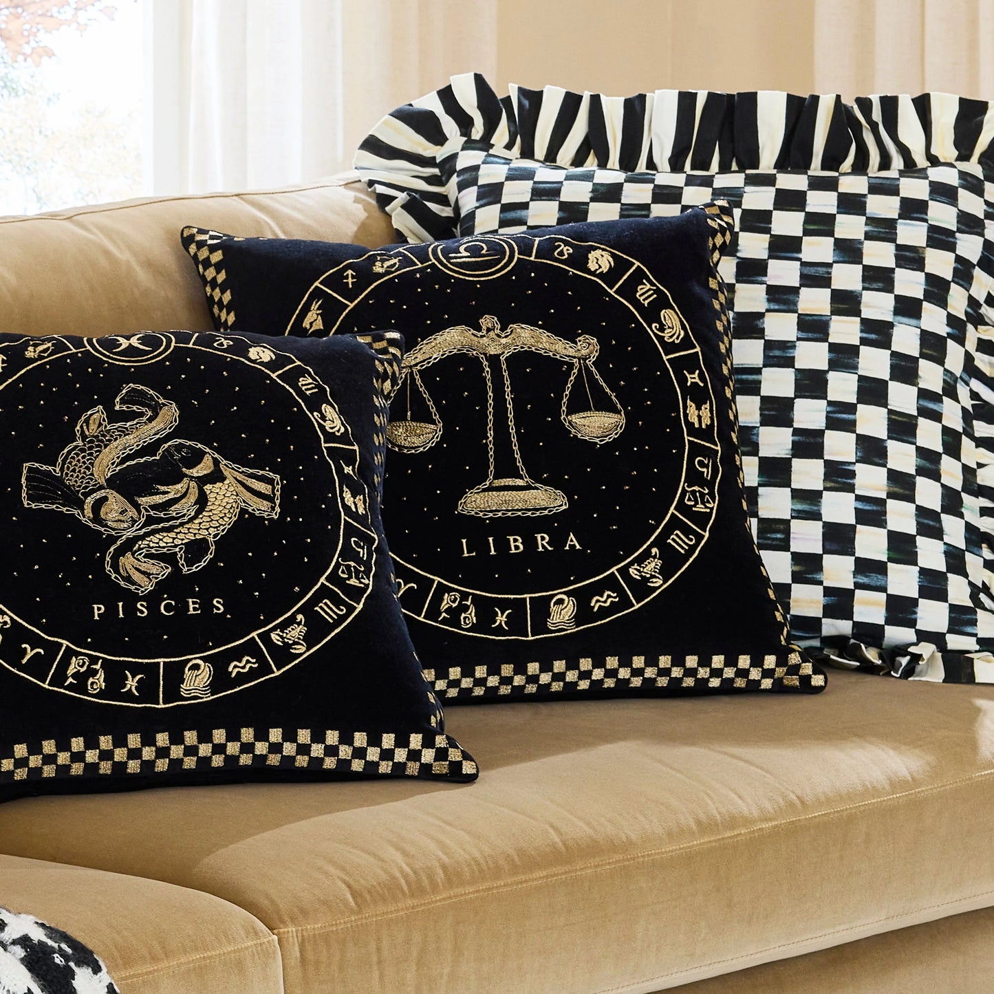 Libra Zodiac Throw Pillow