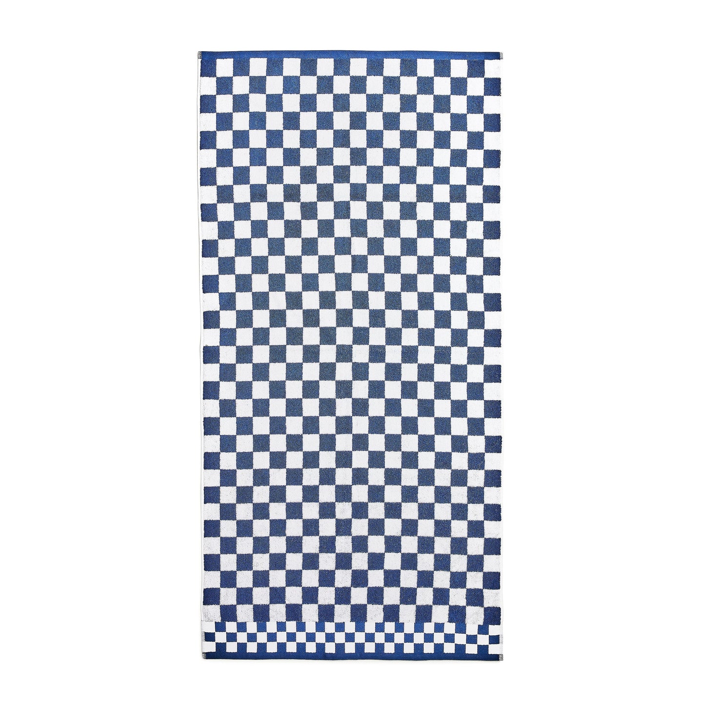 Navy Check Bath Towel