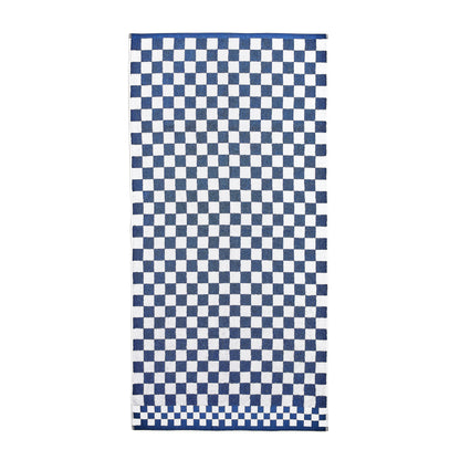 Navy Check Bath Towel