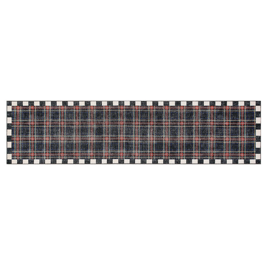 Stewart Tartan Black 2¡¯6¡å x 10¡ä Washable Runner