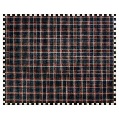 Stewart Tartan Black 8¡ä x 10¡ä Washable Rug