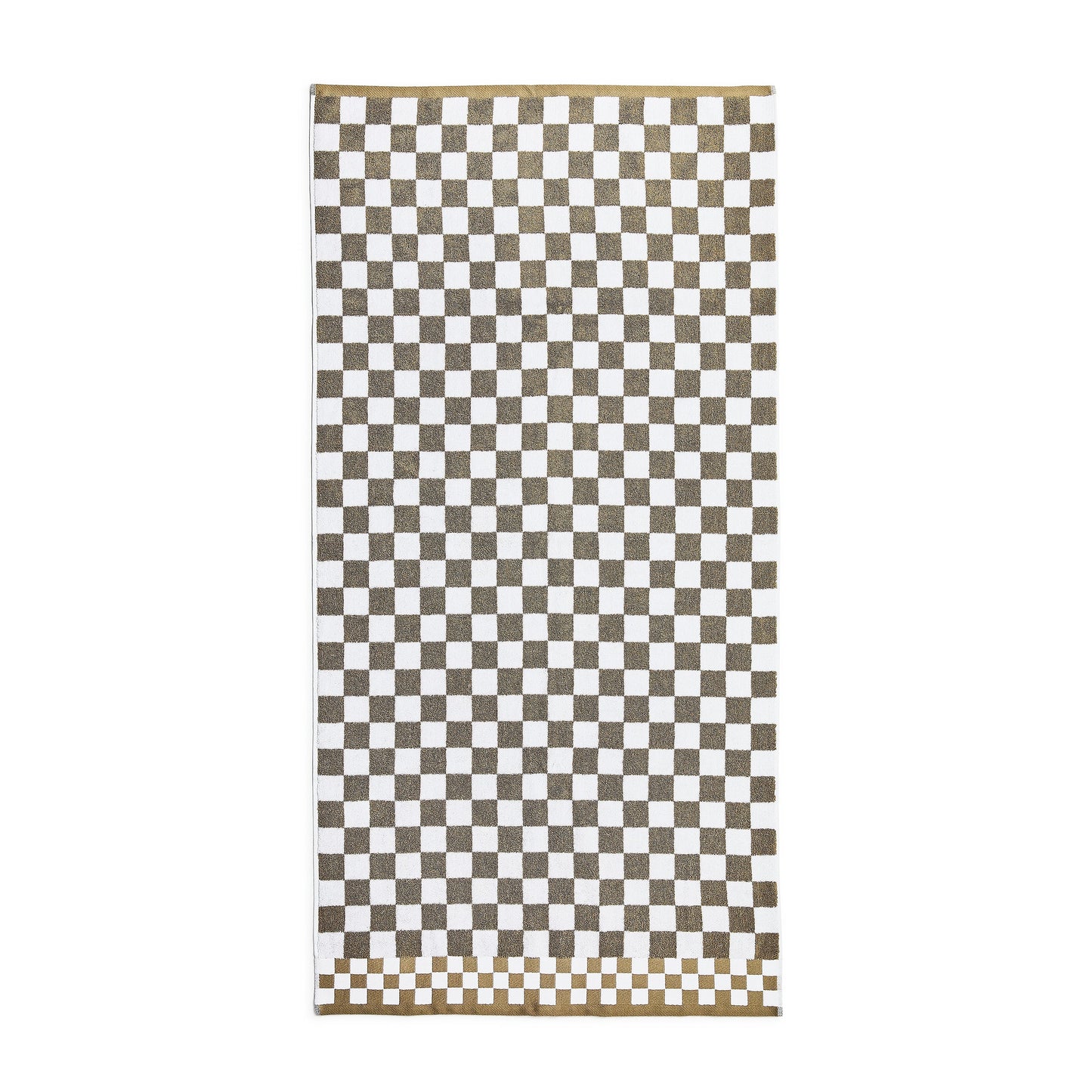 Mocha Check Bath Towel