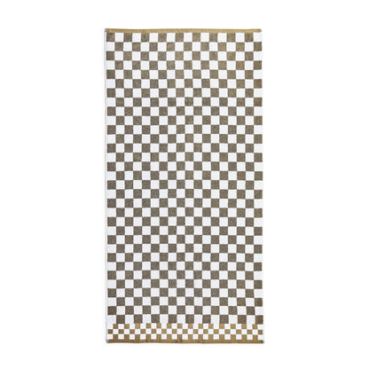 Mocha Check Bath Towel