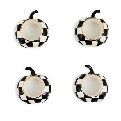 Courtly Check Pumpkin Napkin Rings, Set of 4