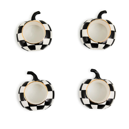 Courtly Check Pumpkin Napkin Rings, Set of 4