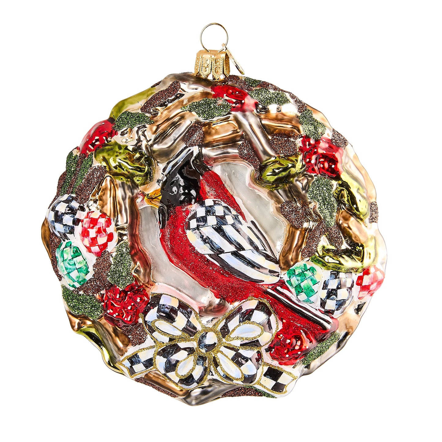 2025  Wreath Glass Ornament
