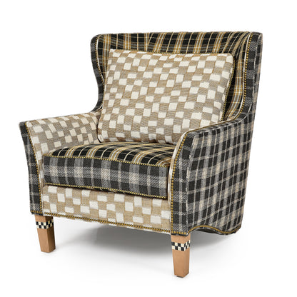 Mad for Plaid Wing Chair