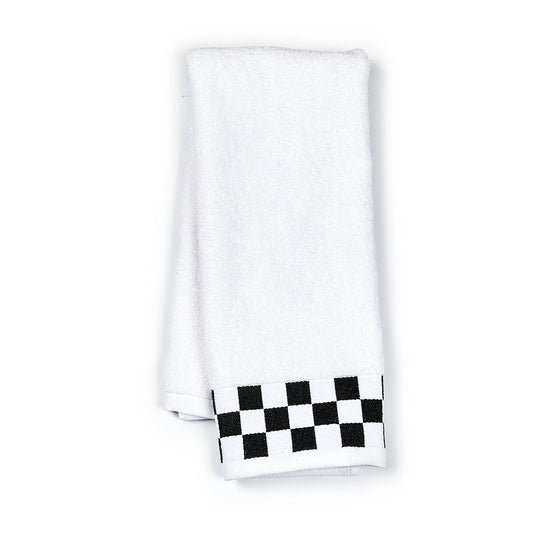 Hand Towel with Black Check Border
