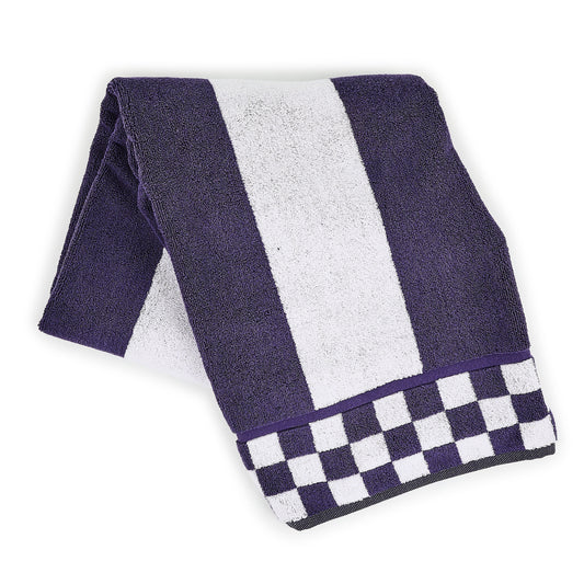 Plum Stripe Bath Towel