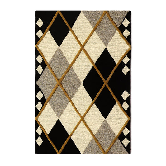 Cream Argyle 2¡¯3¡å x 3¡¯9¡å Rug
