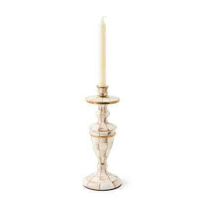 Mocha Check Medium Candlestick