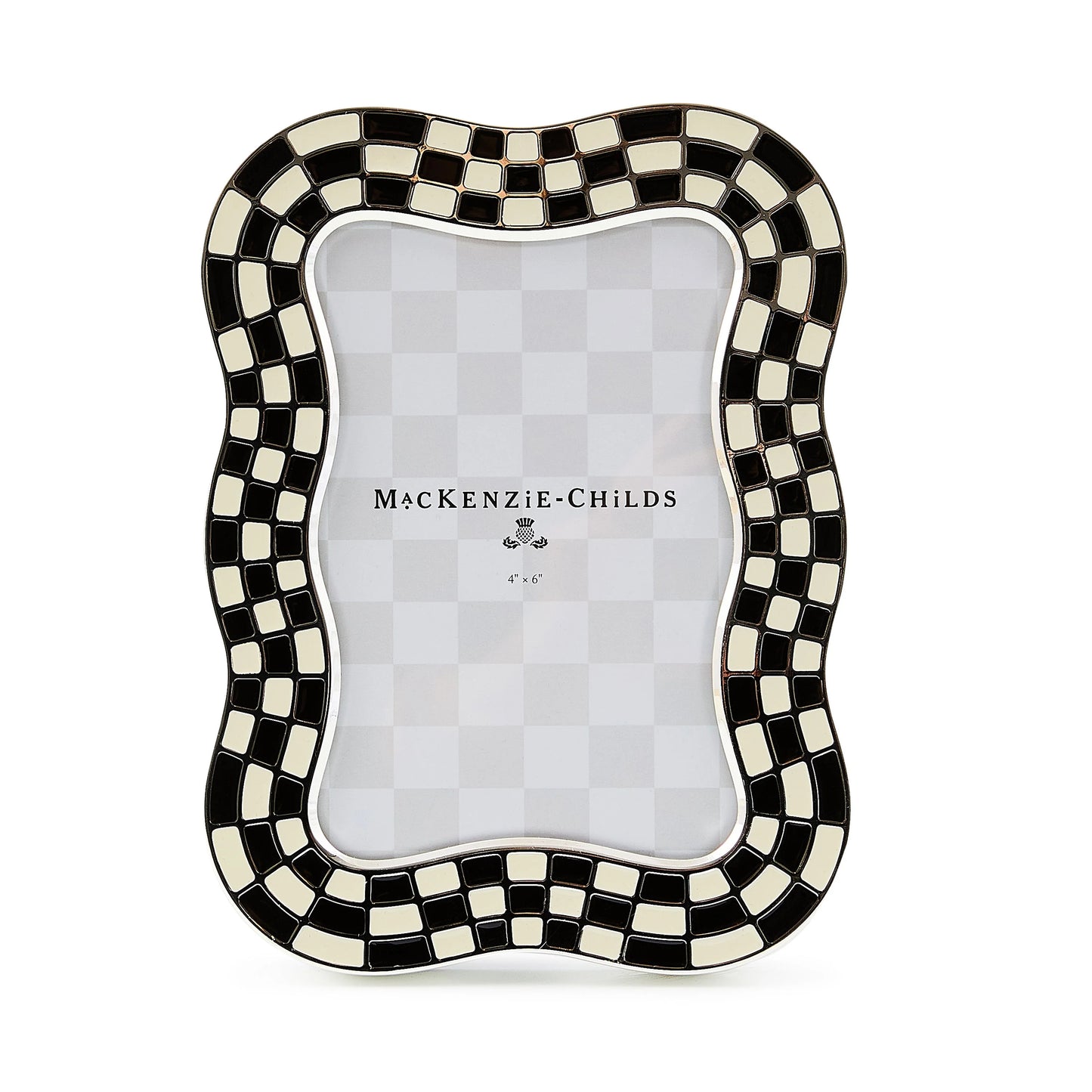 Wavy Check Silver Plated 4¡åx 6¡å Frame
