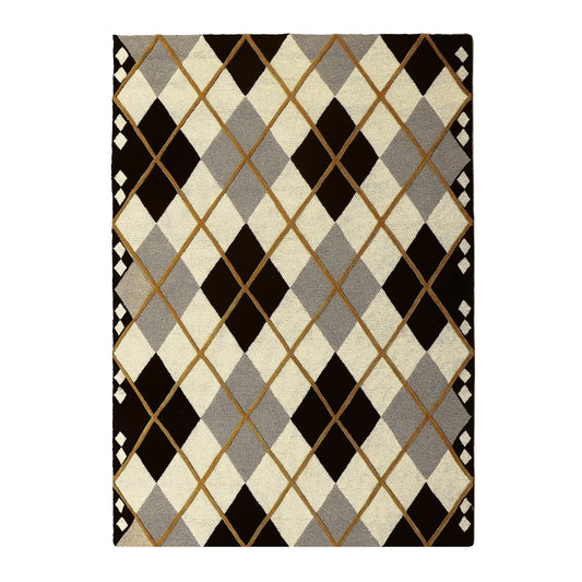 Cream Argyle 5¡ä x 8¡ä Rug