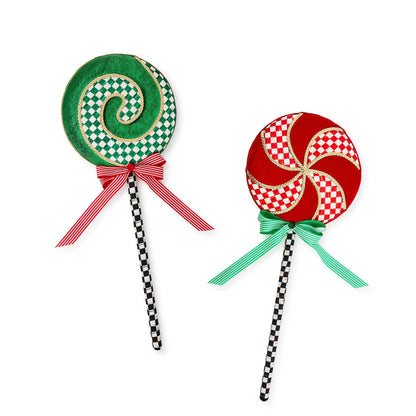 Check It Out Medium Fabric Lollipop Picks, Set of 2