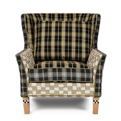 Mad for Plaid Wing Chair