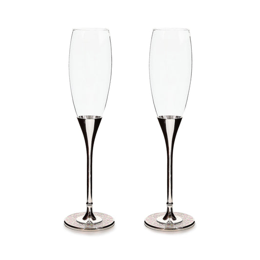 Celebrate Rosy Toasting Flutes, Set of 2