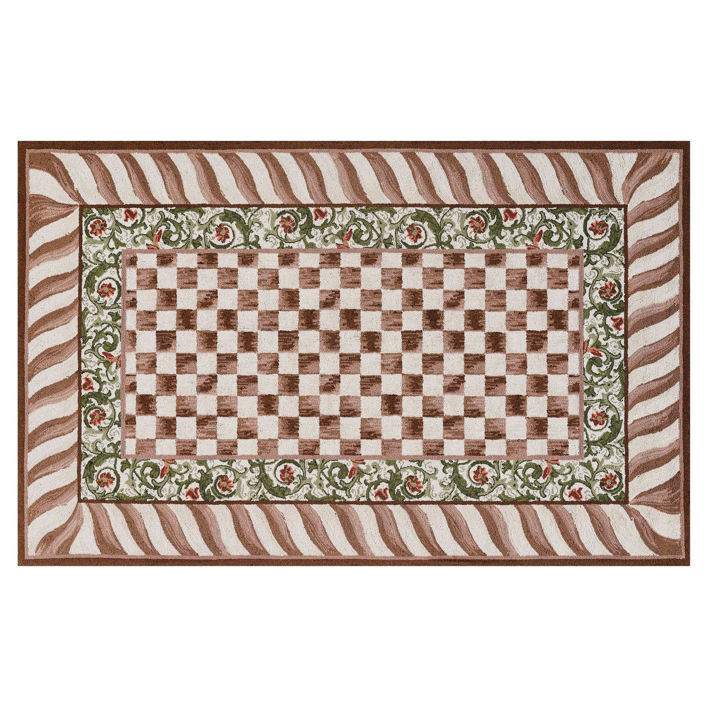 Mocha Check 5¡ä x 8¡ä Rug