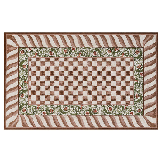 Mocha Check 5¡ä x 8¡ä Rug