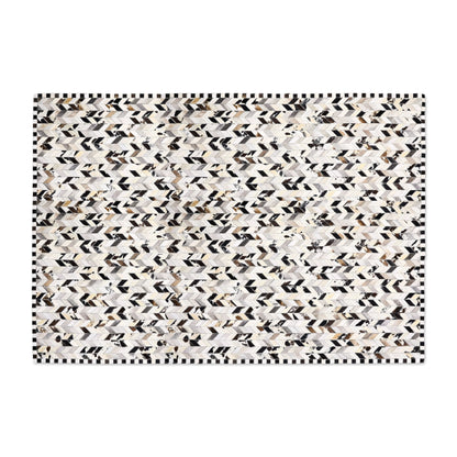 Black Herringbone Hair on Hide 8¡ä x 10¡ä Rug