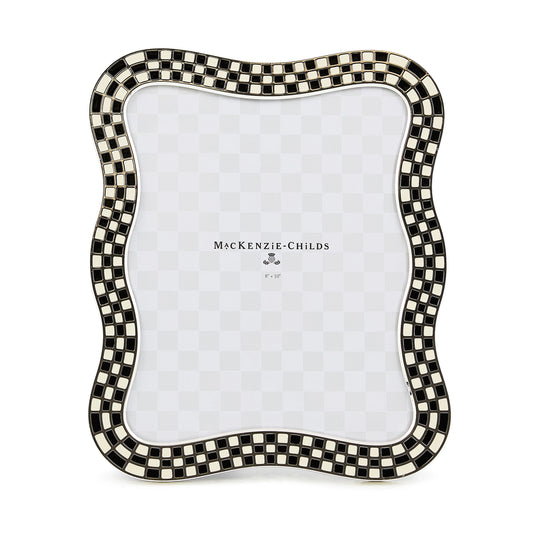 Wavy Check Silver Plated 8¡å x 10¡å Frame